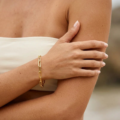 Eloise Gold Paperclip Bracelet