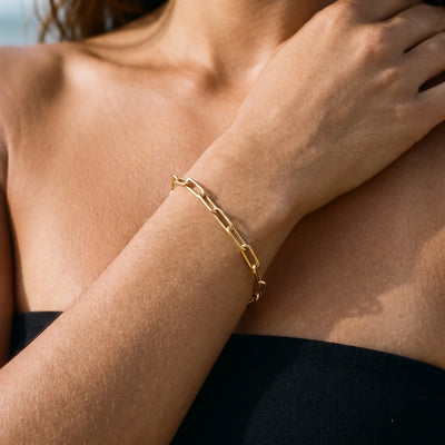 Eloise Gold Paperclip Bracelet