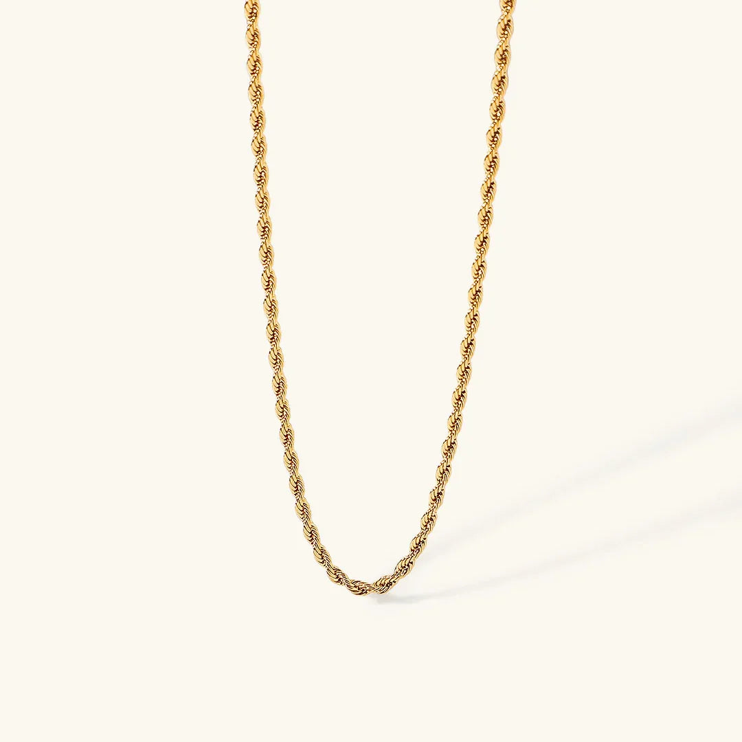 Calle Rope Chain Gold Necklace Image