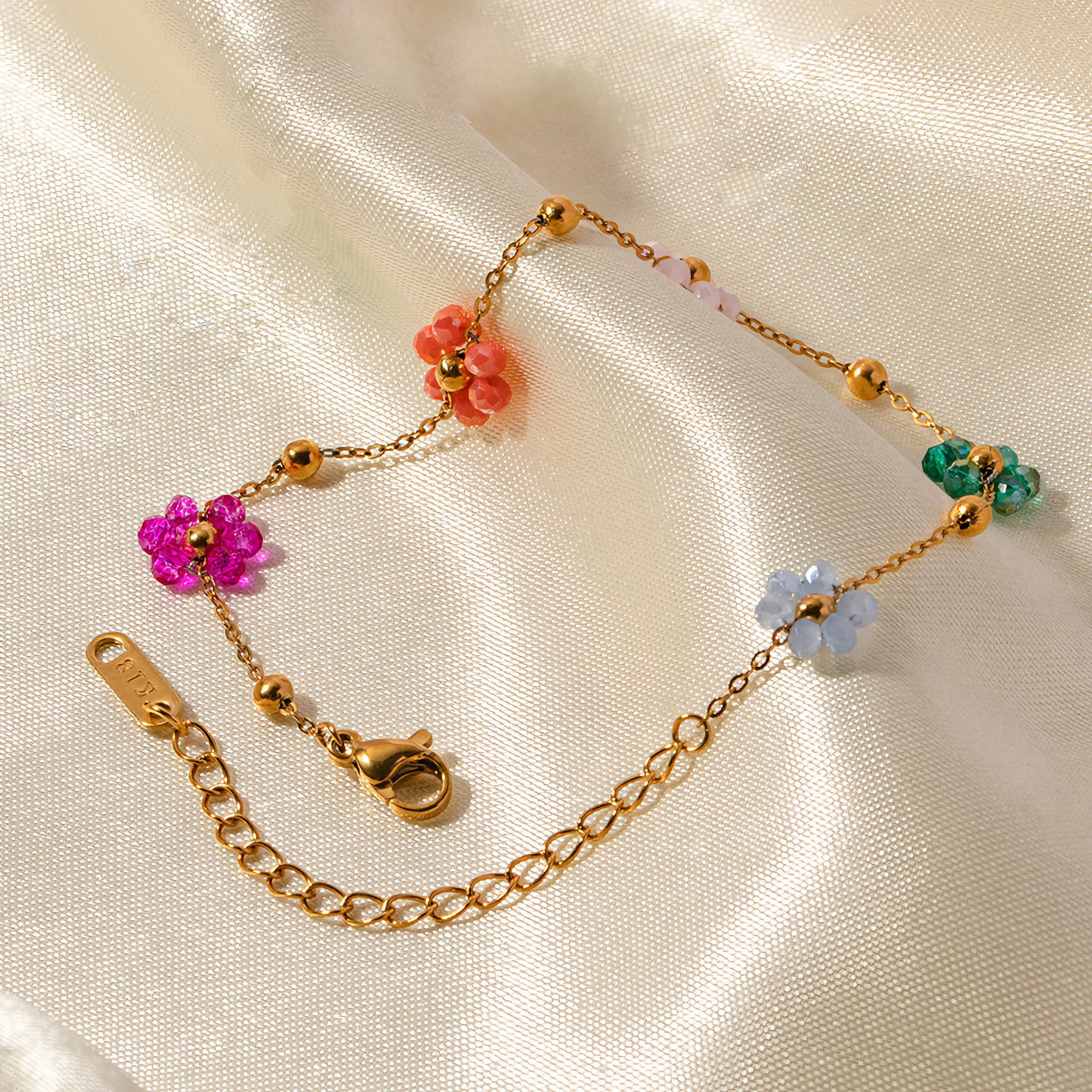 Azalea Floral Gold Bracelet Image