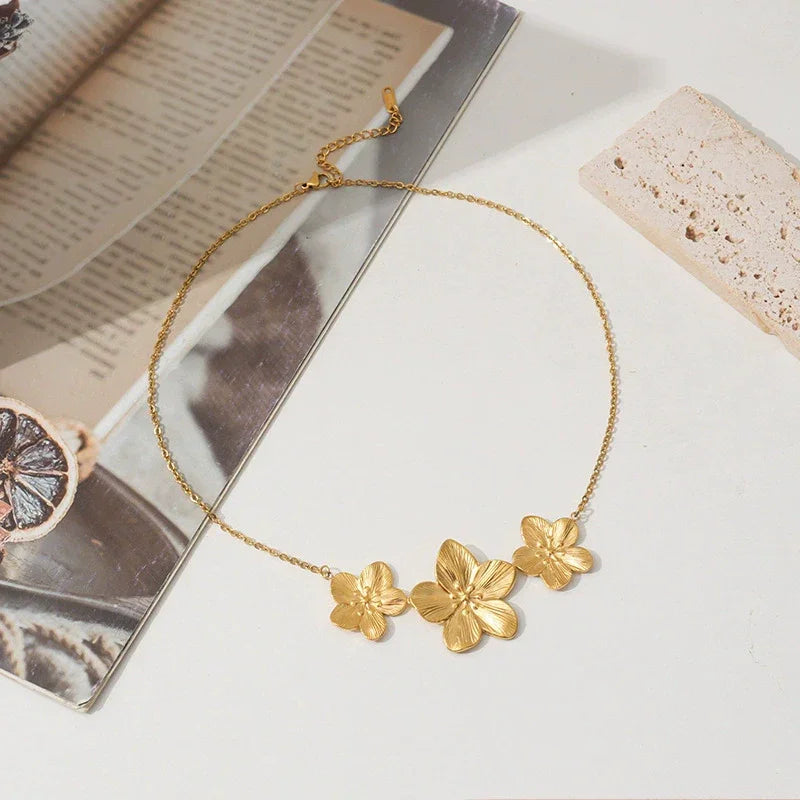 Millie Gold Flower Necklace Image