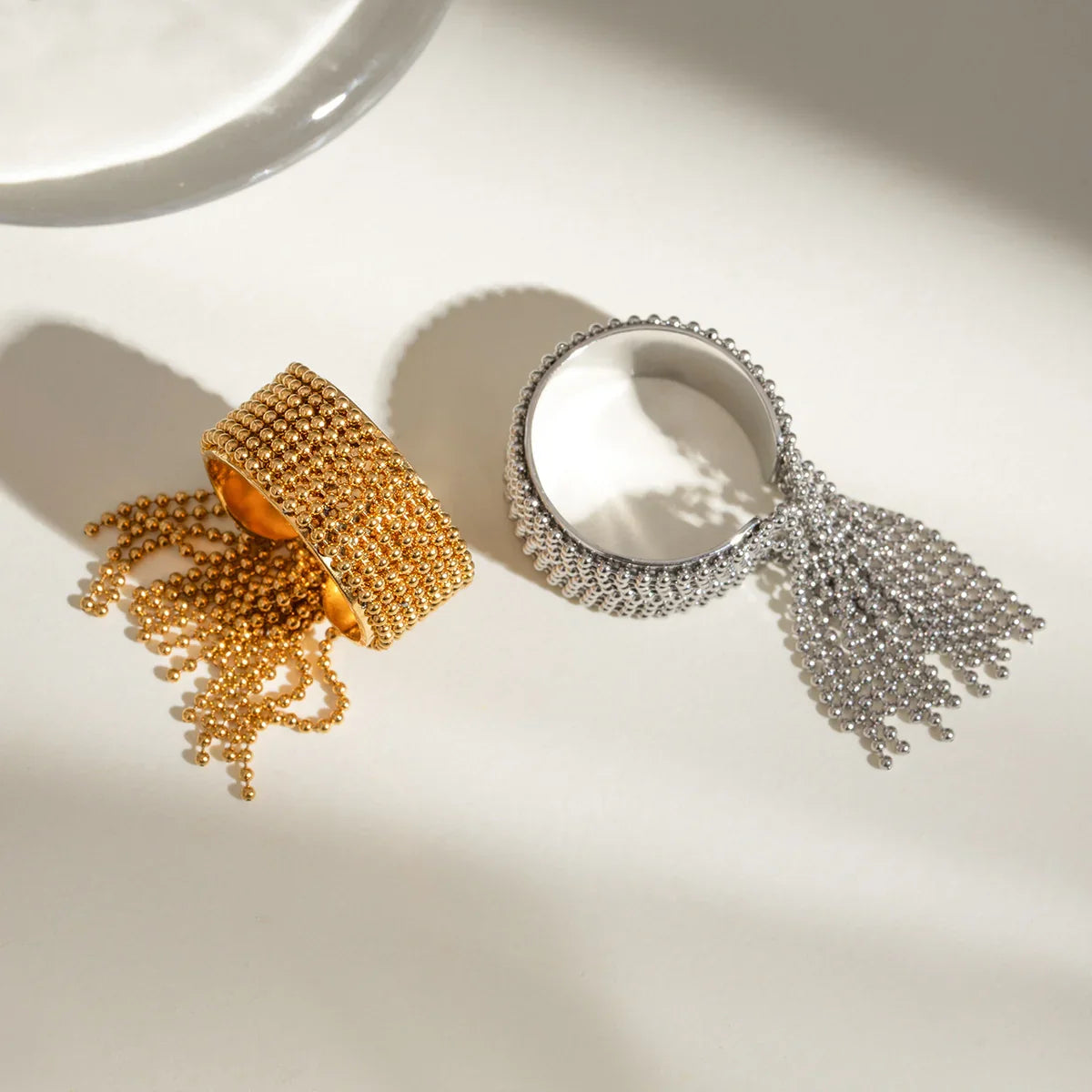 Krystelle Gold Tassel Ring Image