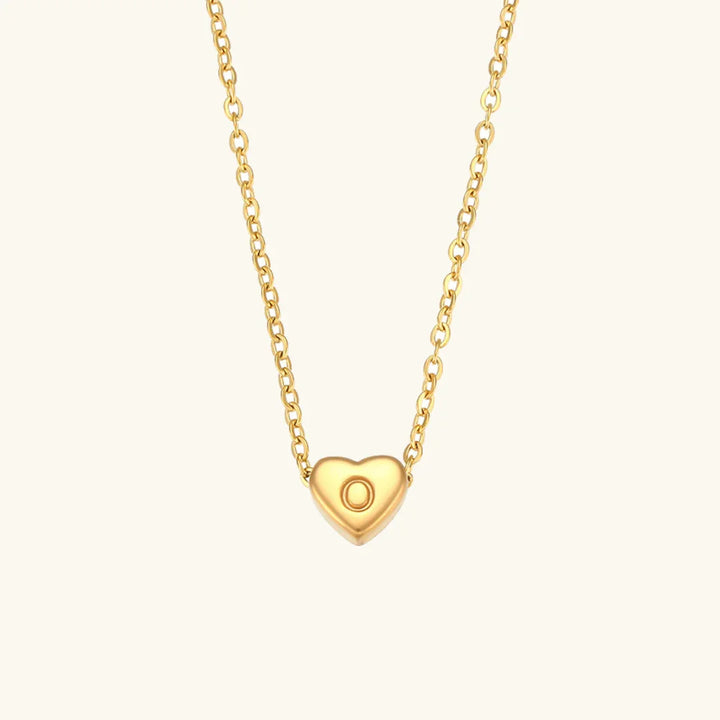Heart Initial Gold Necklace