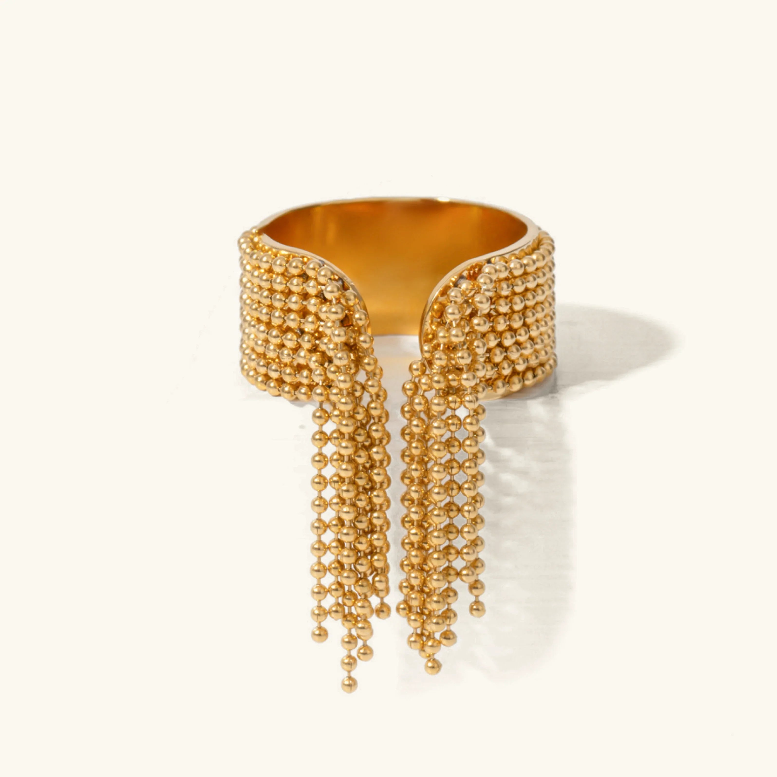 Krystelle Gold Tassel Ring Image