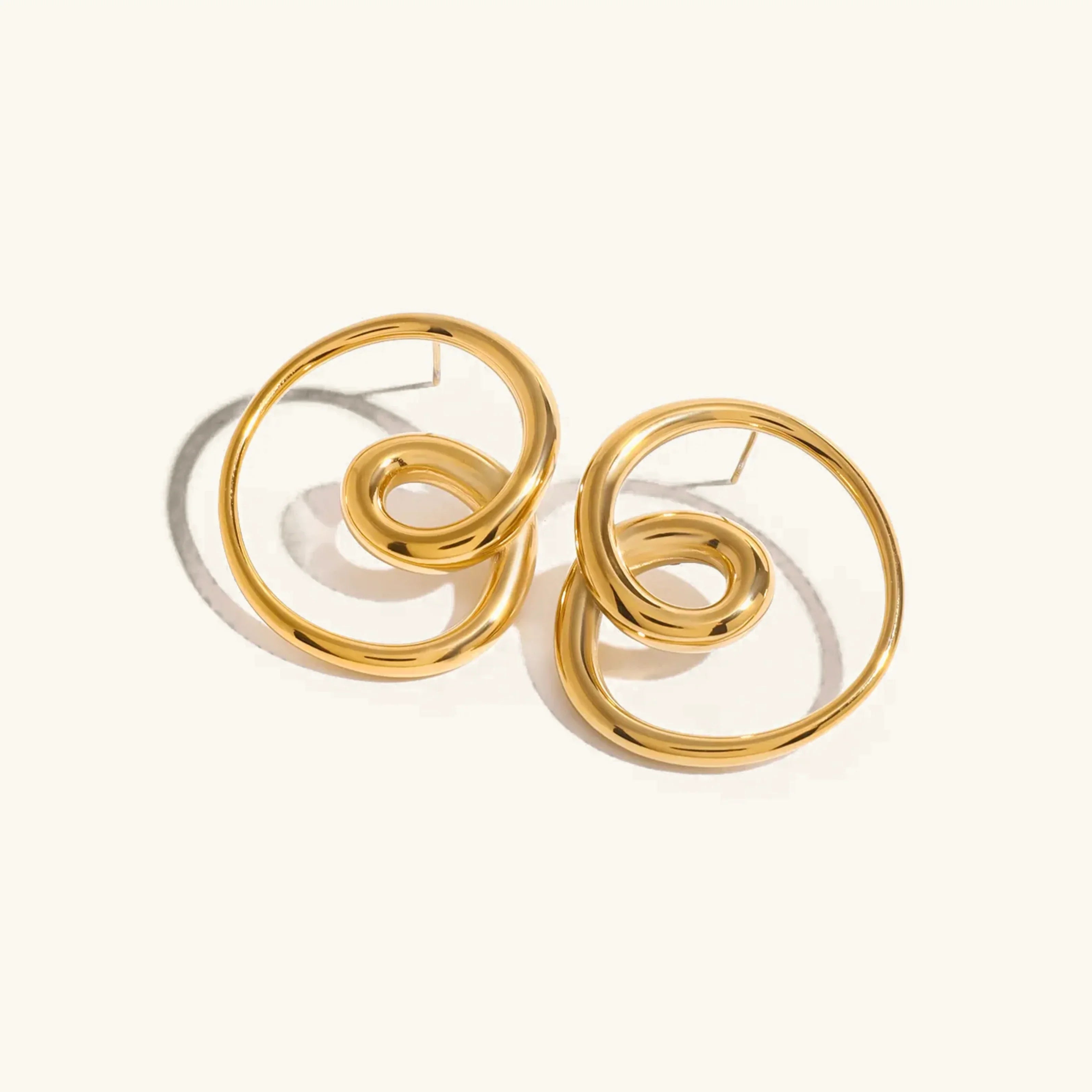 Angelique Golden Twist Earrings Image