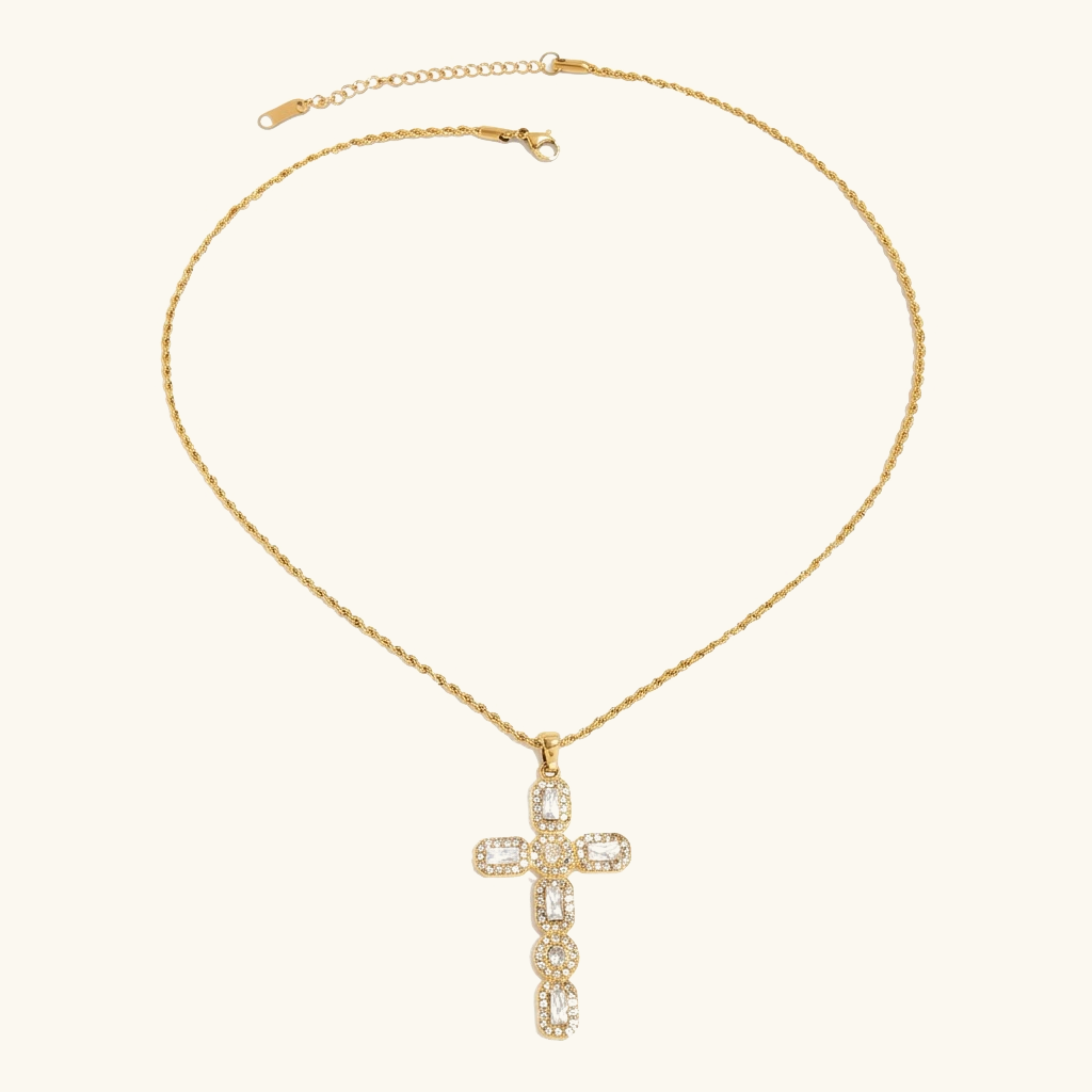 Evangelina Diamond Cross Necklace Image