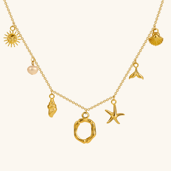 Avaria Ocean Initial Necklace