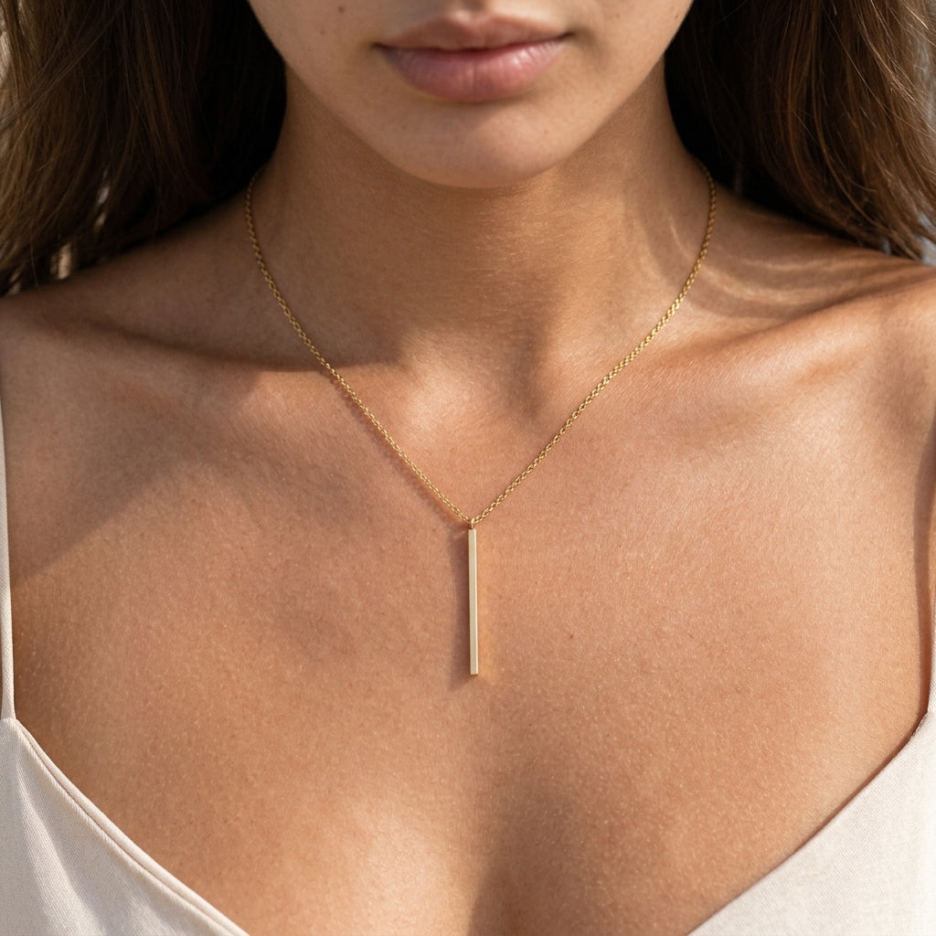 Allison Gold Bar Necklace Image