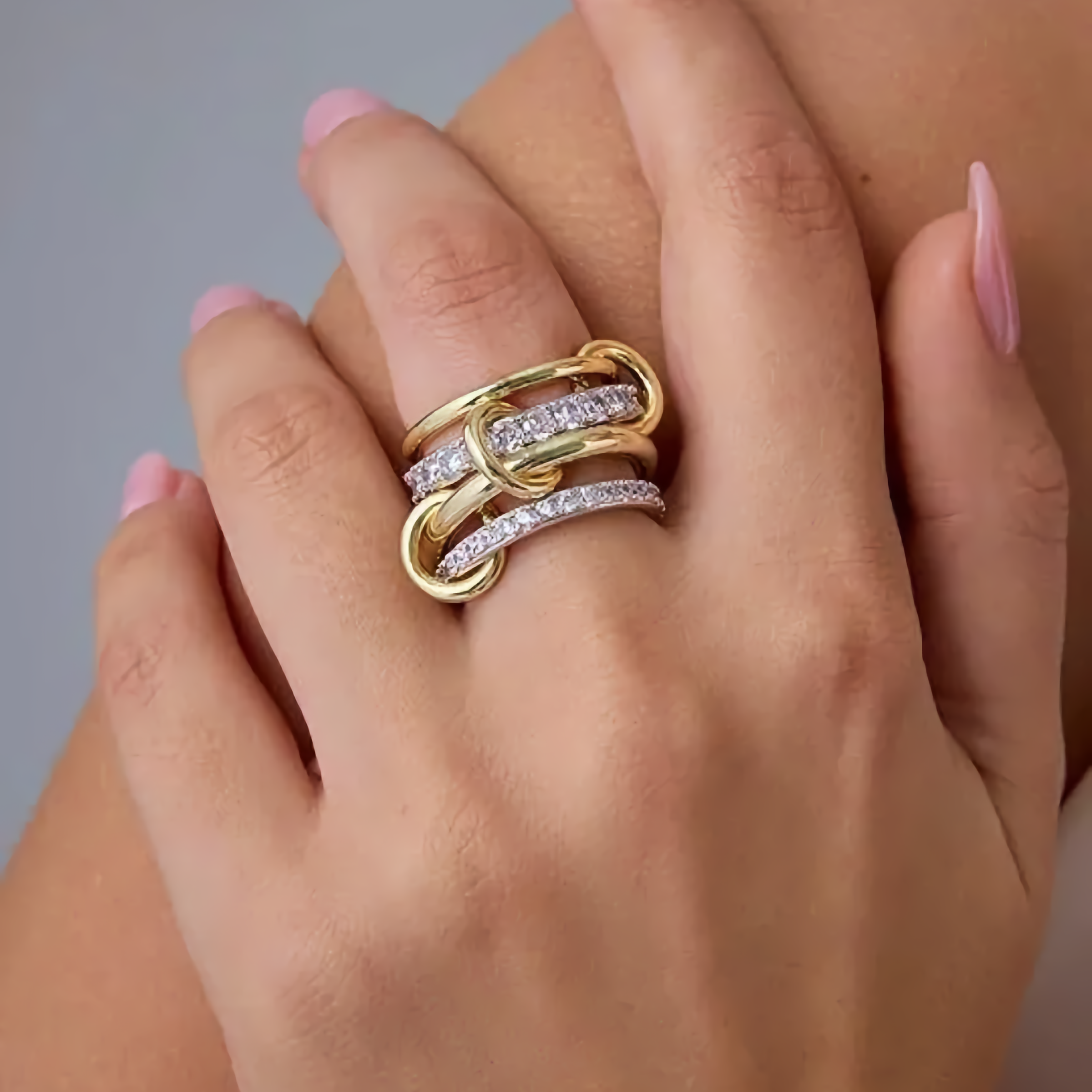 Juno Stacked Diamond Ring Image