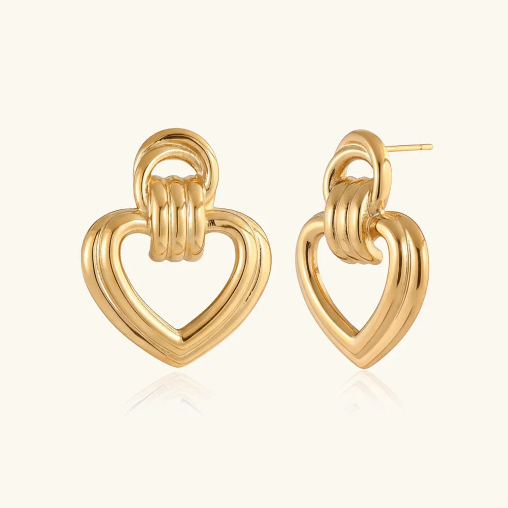 Charmie Gold Heart Earrings Image