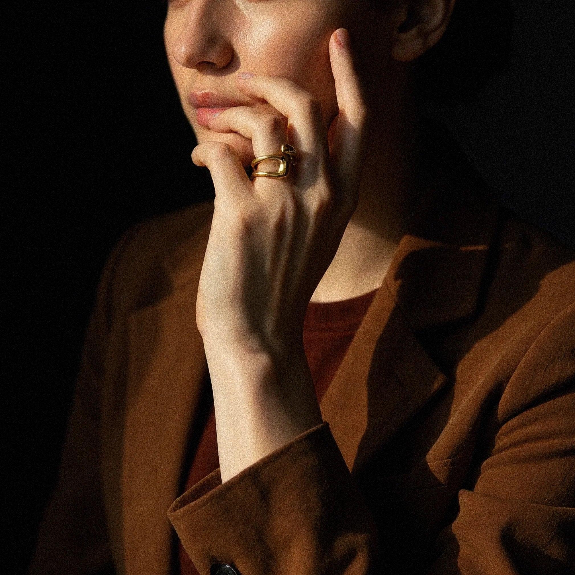 Bernice Open Ended Gold Ring Image