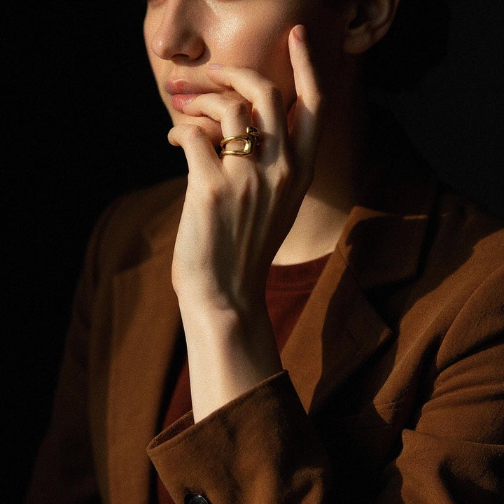 Bernice Open Ended Gold Ring