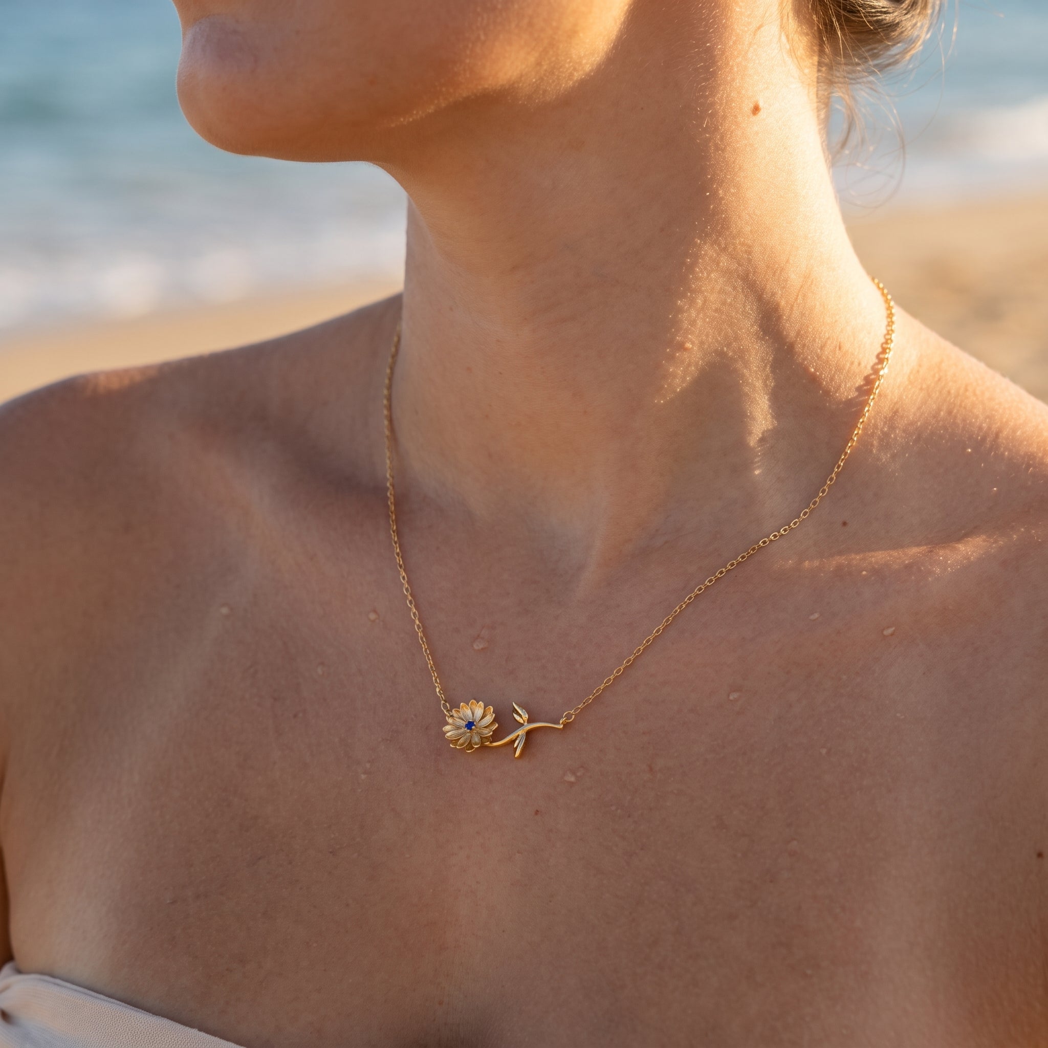 Maribelle Birth Flower Gold Necklace Image