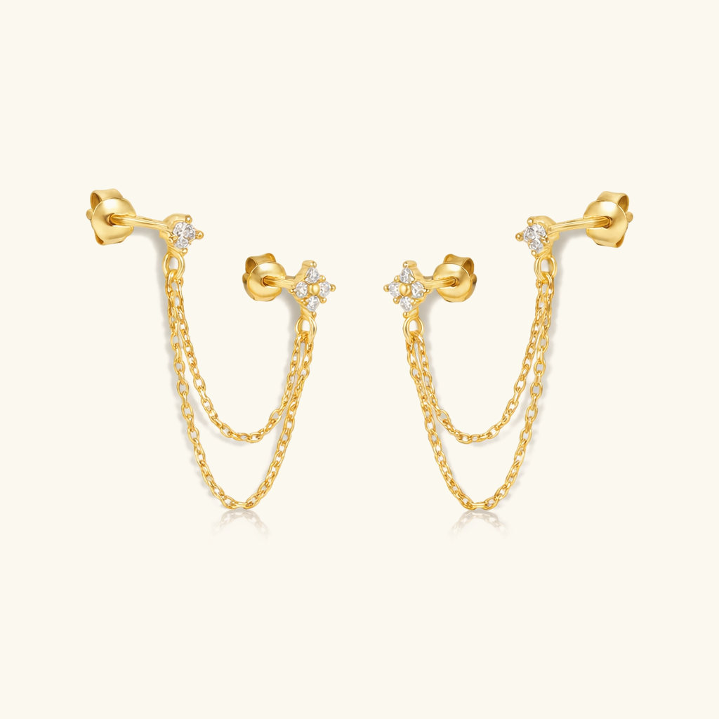 Kendall Diamond Chain Stud Image