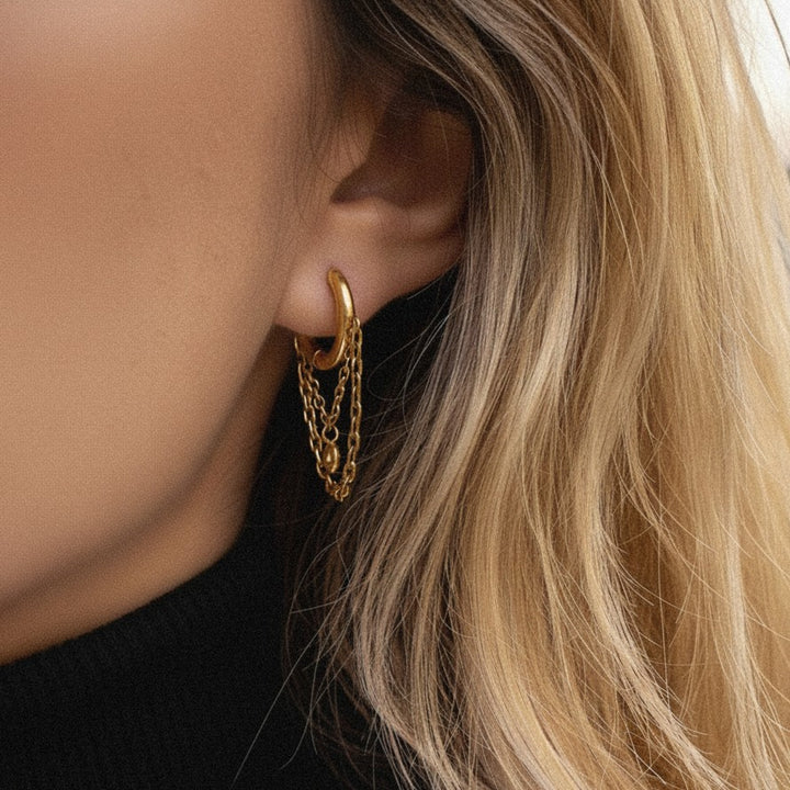 Adore Diamond Drop Hoops