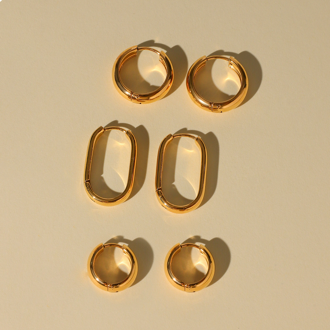 Clarabelle Staple Gold Hoops Bundle
