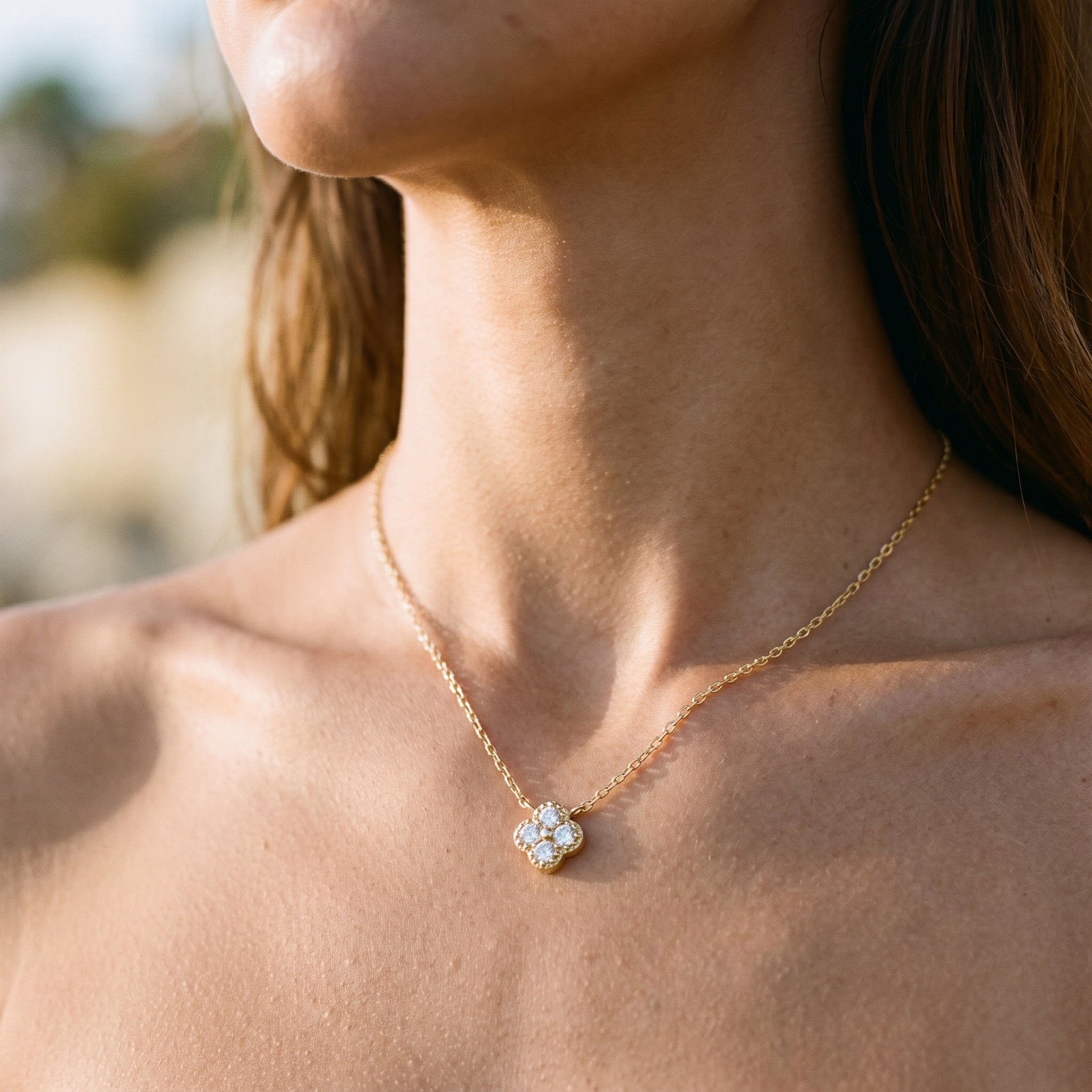 Fleur Diamond Clover Necklace Image