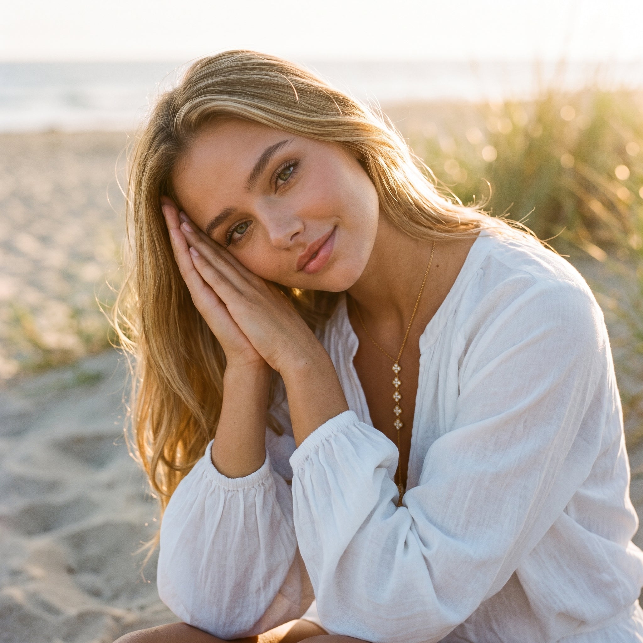 Anais Floral Drop Necklace Image