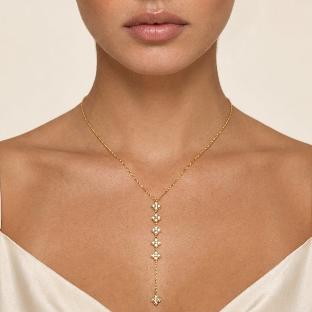 Anais Floral Drop Necklace