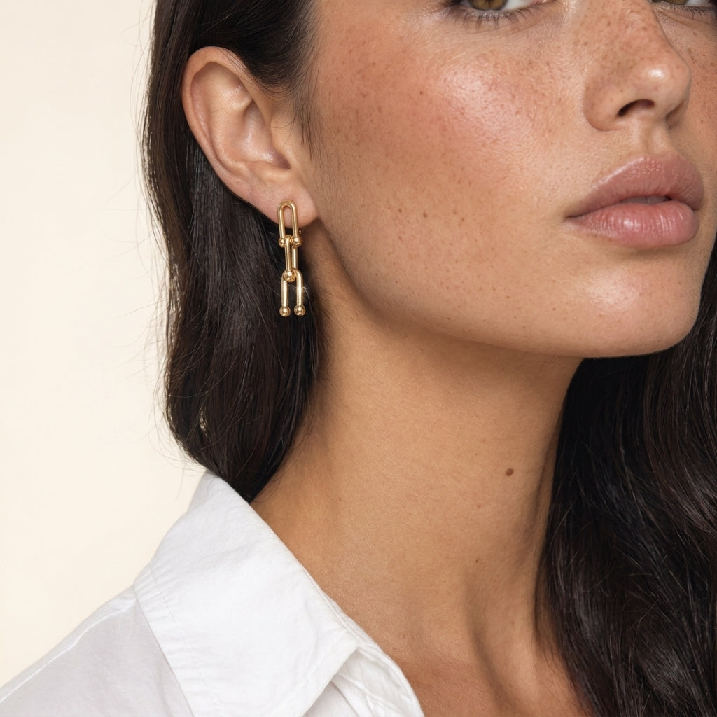 Isle Link Gold Earrings Image