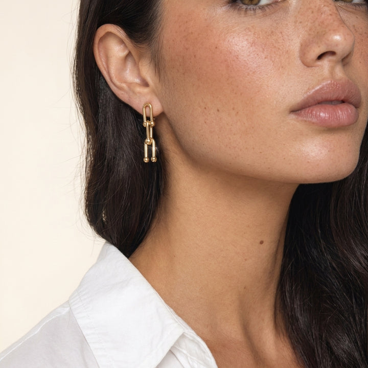 Isle Link Gold Earrings