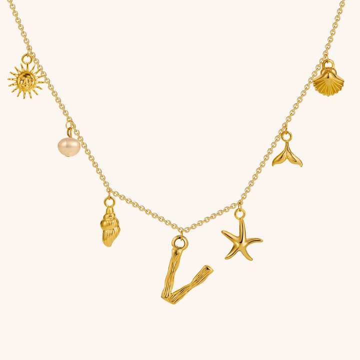 Avaria Ocean Initial Necklace