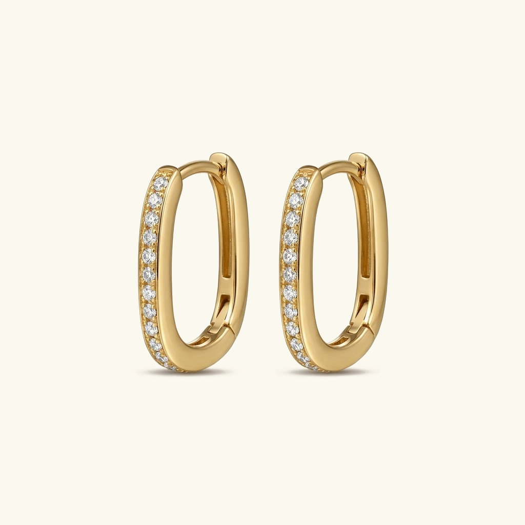 Melissa Oval Hoop Earrings Image