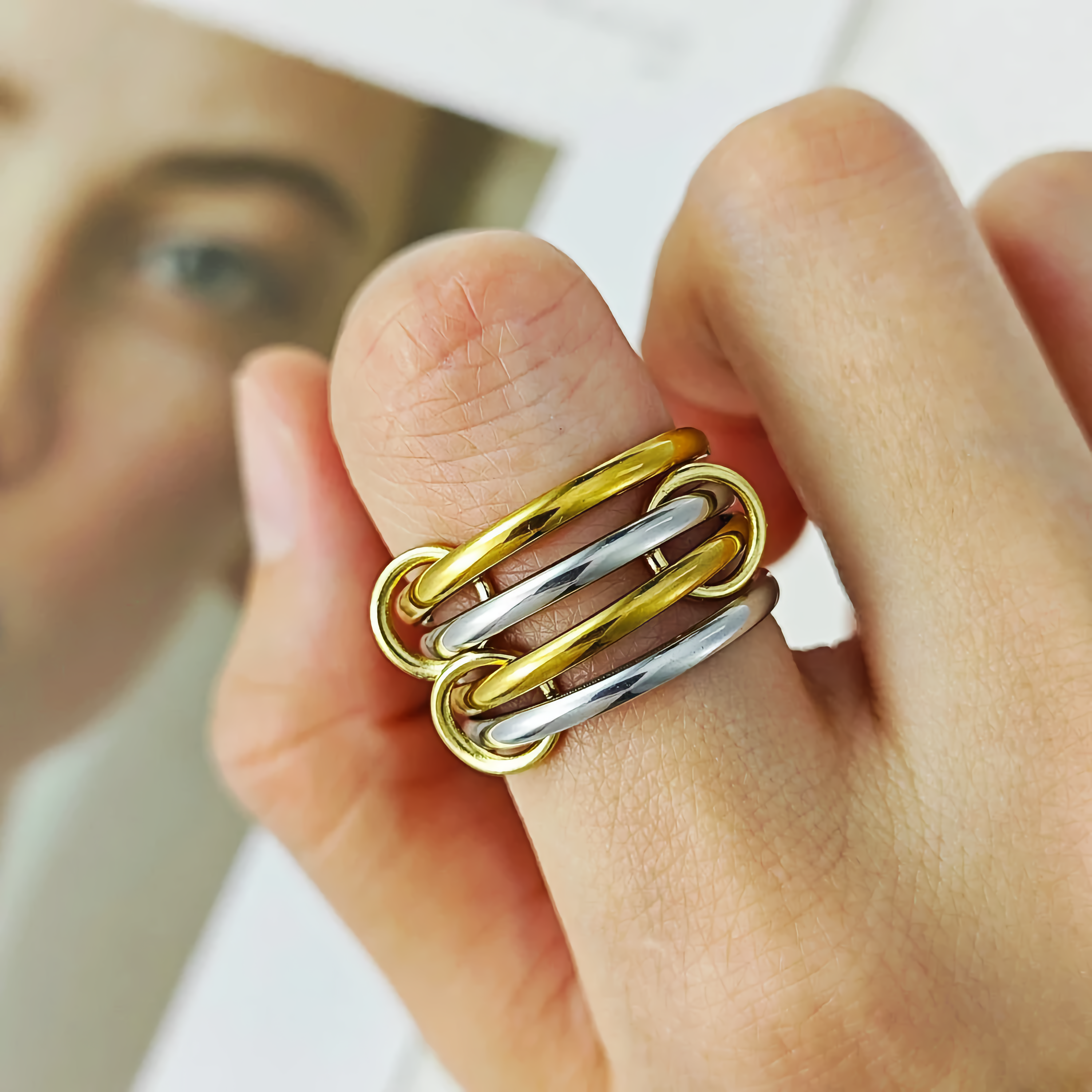 Alexandria Two-Tone Stacked Ring Image