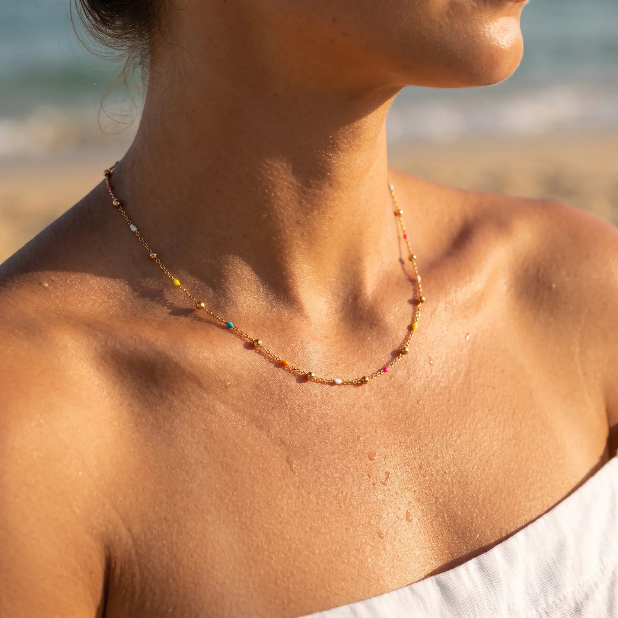 Amphitrite Gold Chain Bead Necklace Image