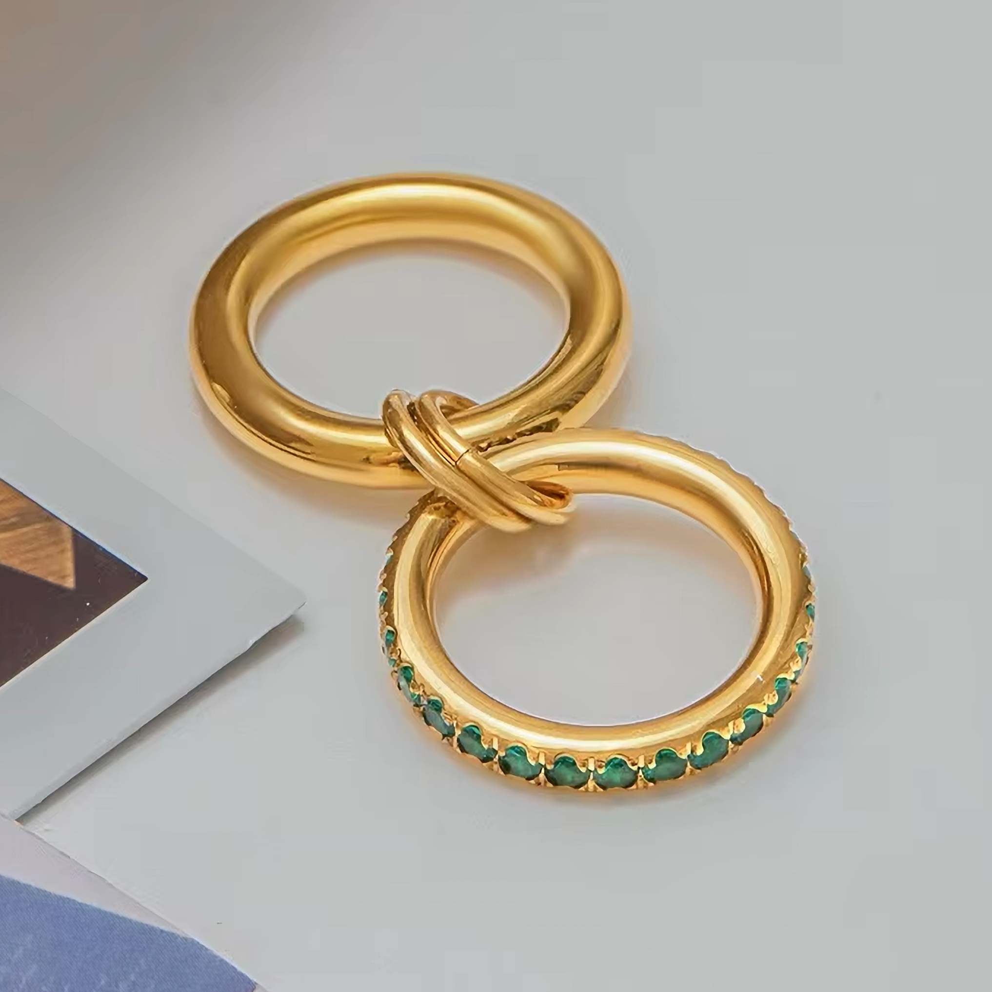 Viridian Stacked Diamond Ring Image