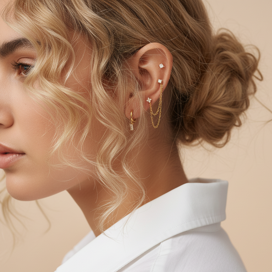Dina Essential Diamond Earrings Bundle Image
