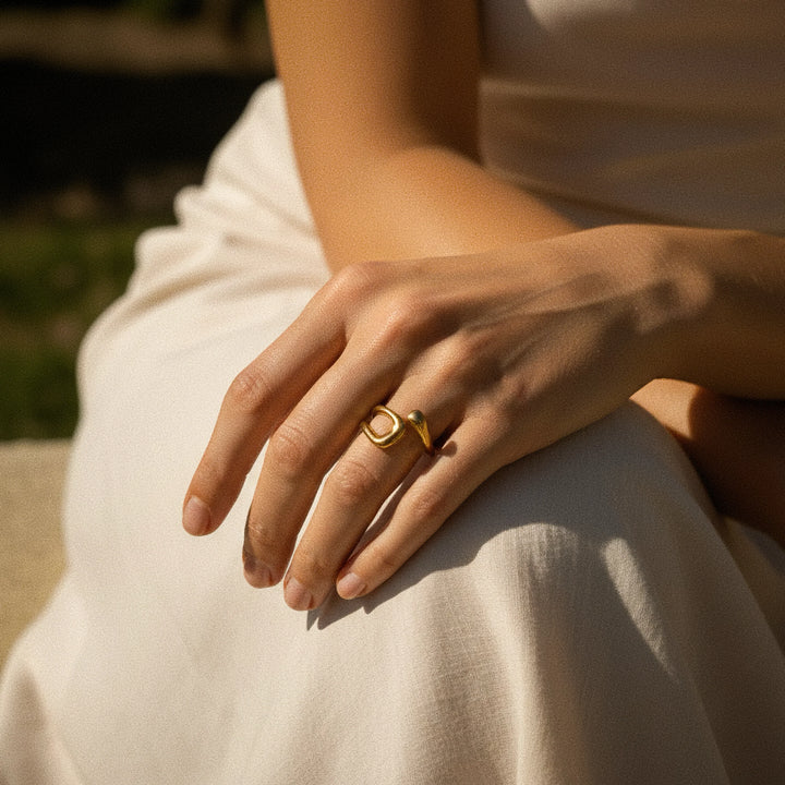 Bernice Open Ended Gold Ring