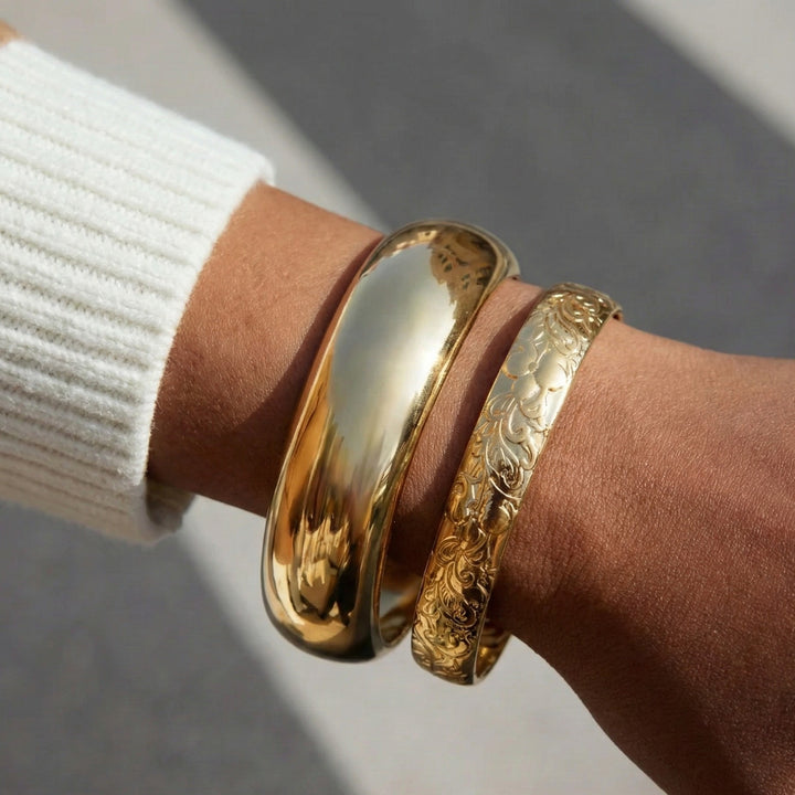 Vana Texture Contrast Bangle Bundle