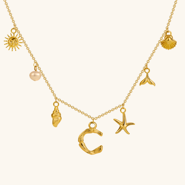 Avaria Ocean Initial Necklace