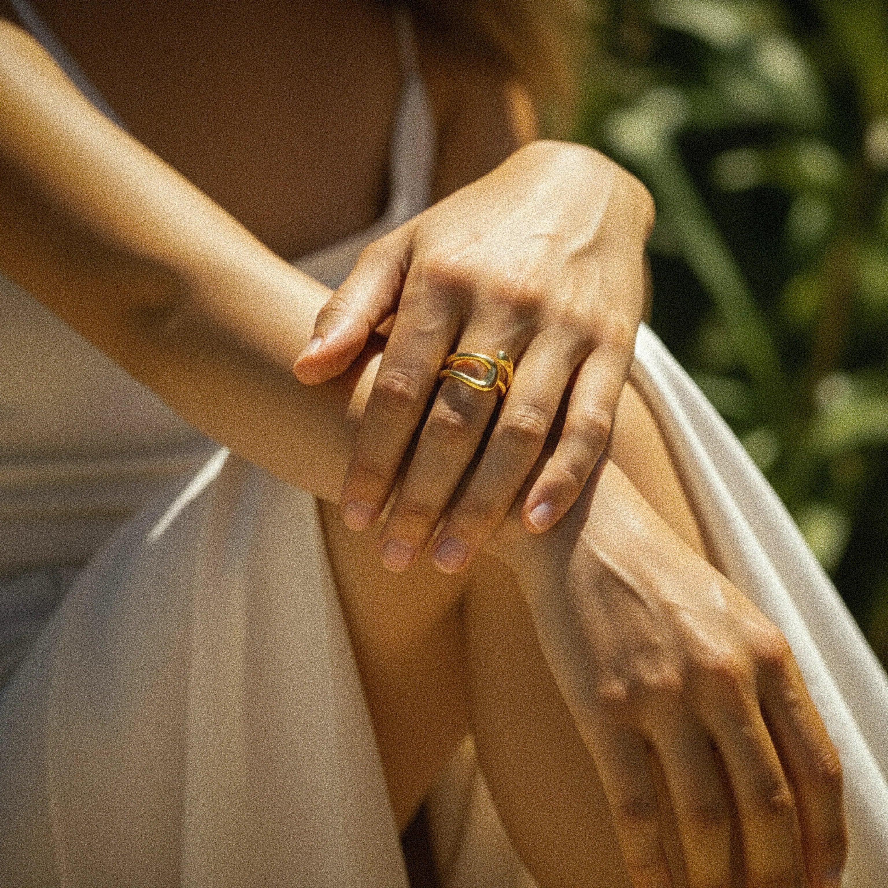 Bernice Open Ended Gold Ring Image