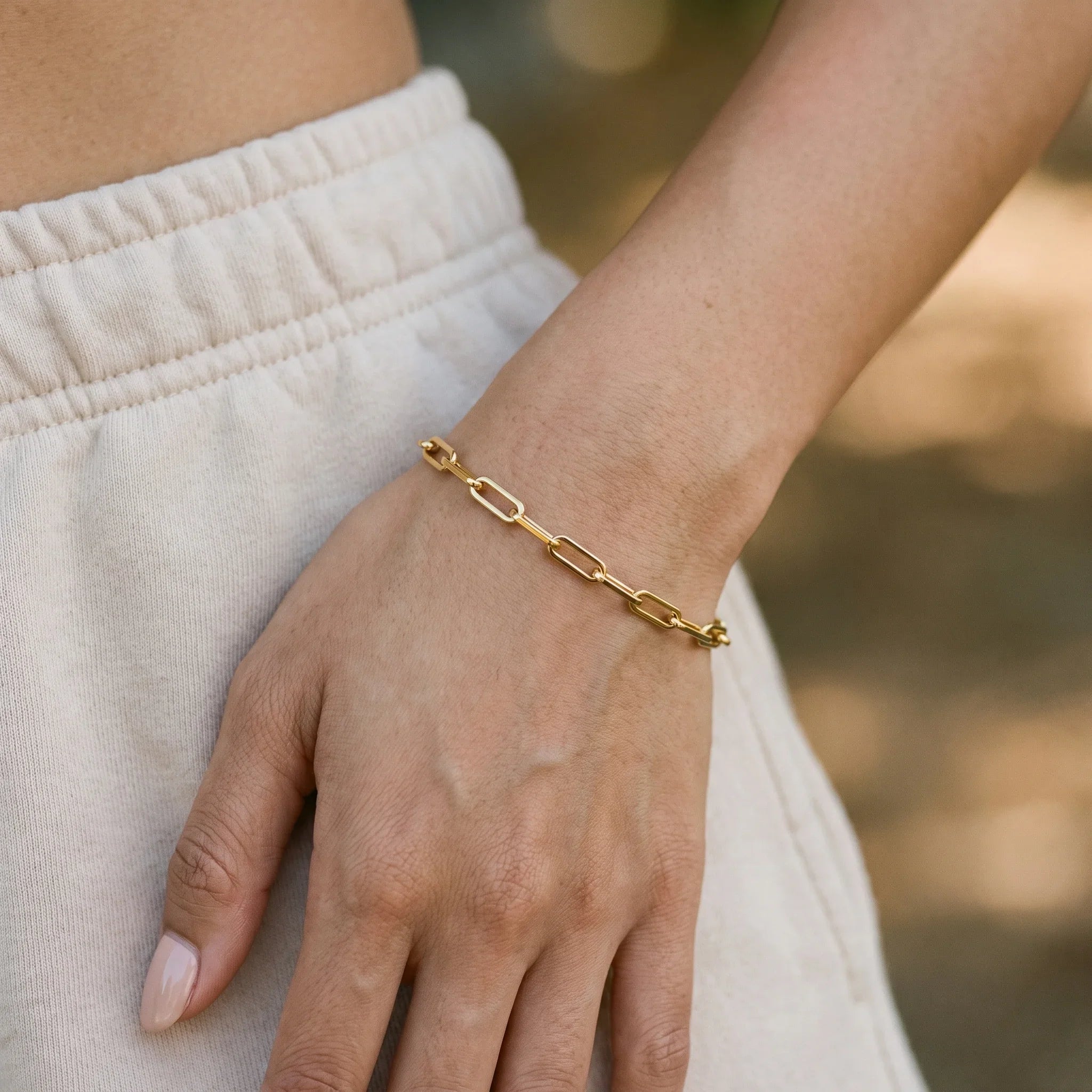 Eloise Gold Paperclip Bracelet Image