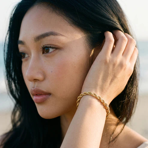 Clara Rope Chain Gold Bracelet