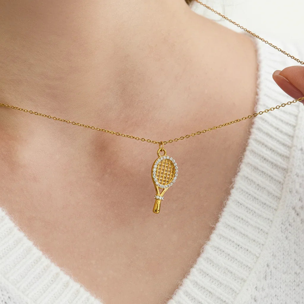 Aces Gold Tennis Pendant Image