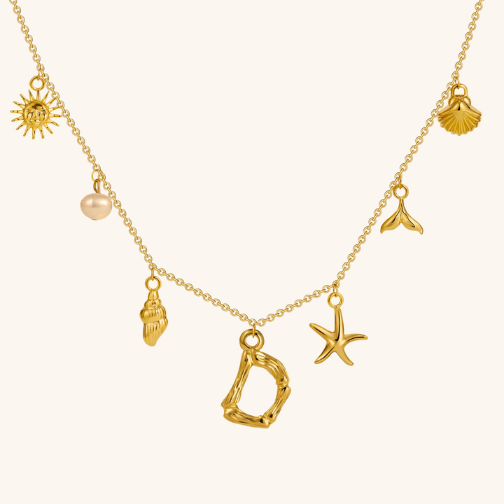 Avaria Ocean Initial Necklace