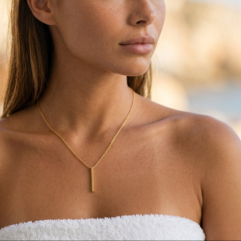 Allison Gold Bar Necklace