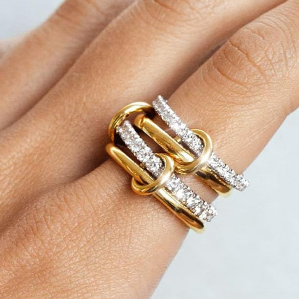 Juno Stacked Diamond Ring