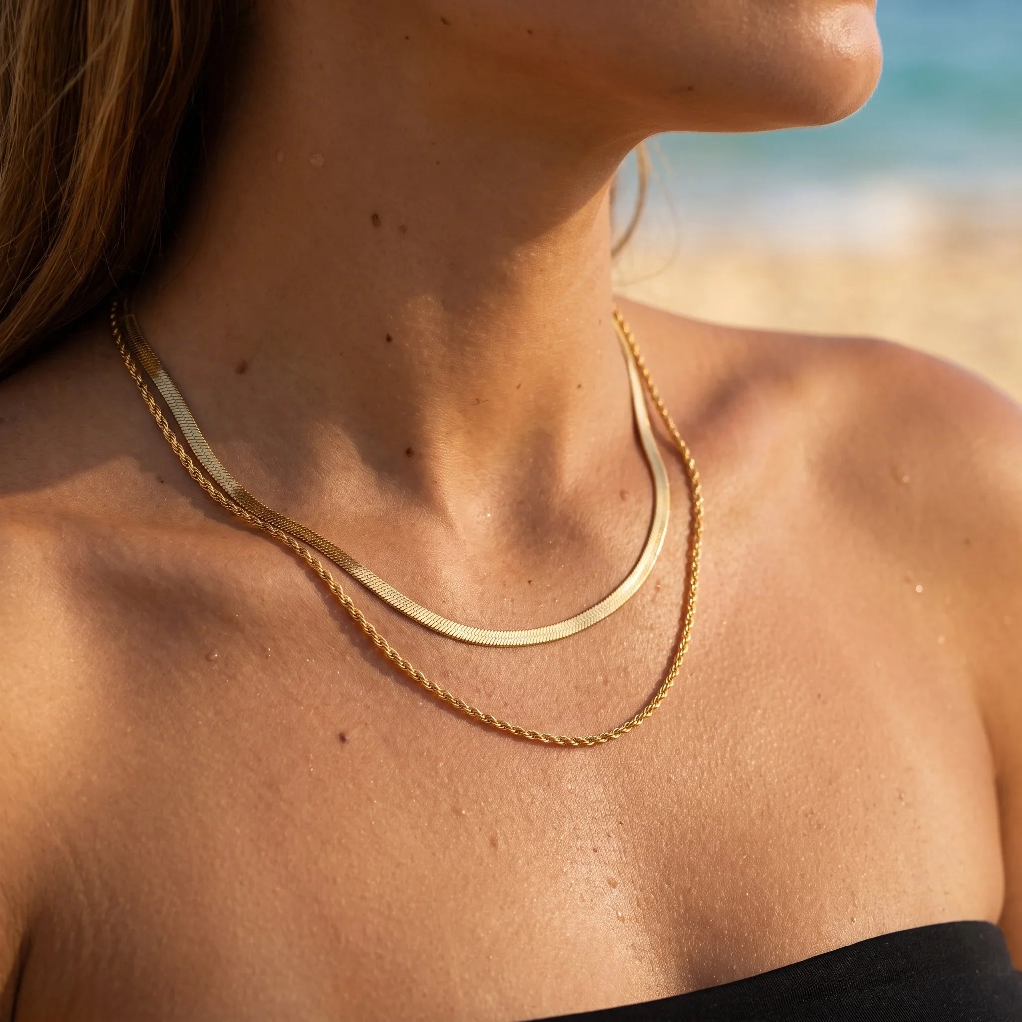Hailey Layered Gold Chain Necklace Image