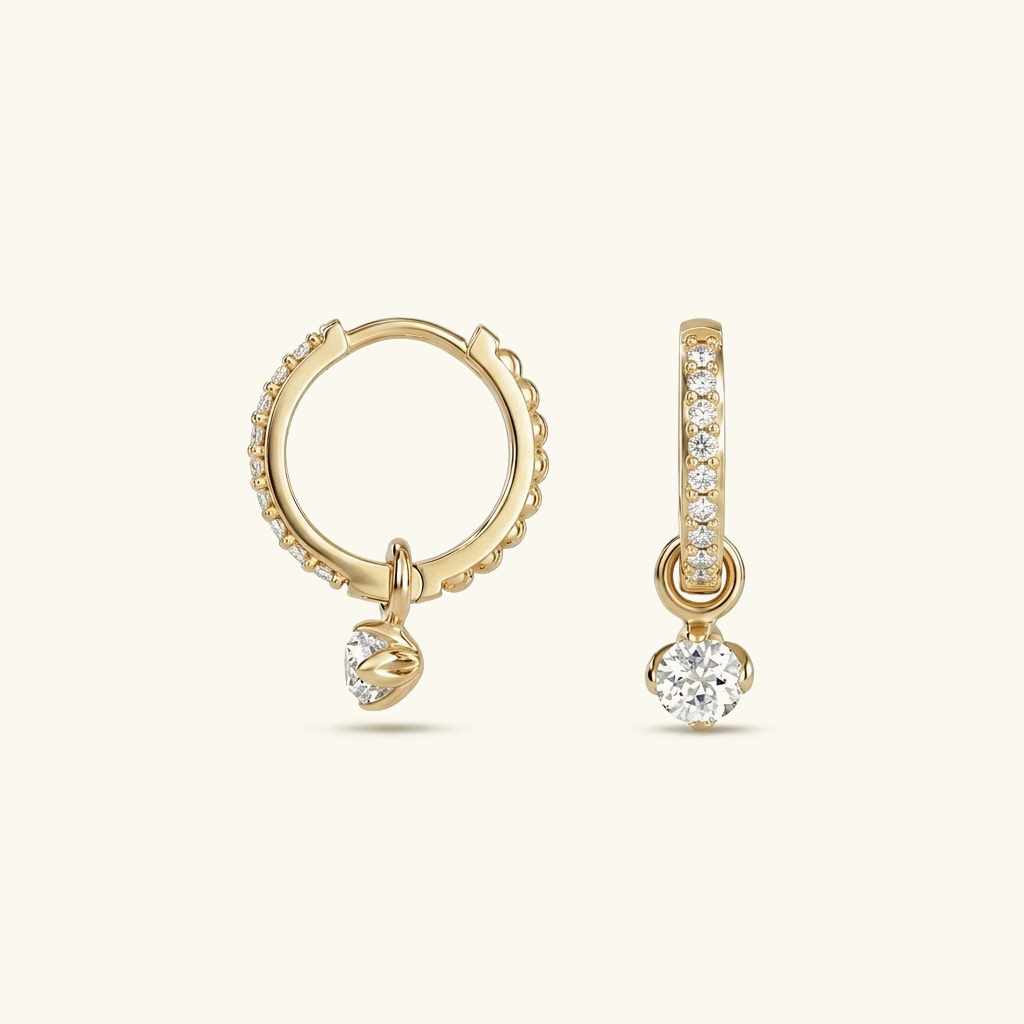 Blake Reversible Diamond Hoops Image