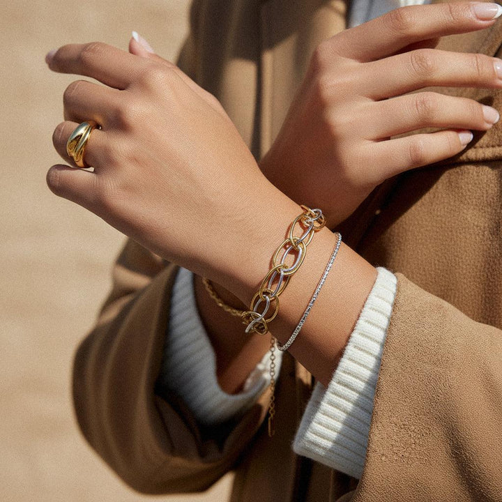 Ramona Two Tone Multi Link Bracelet