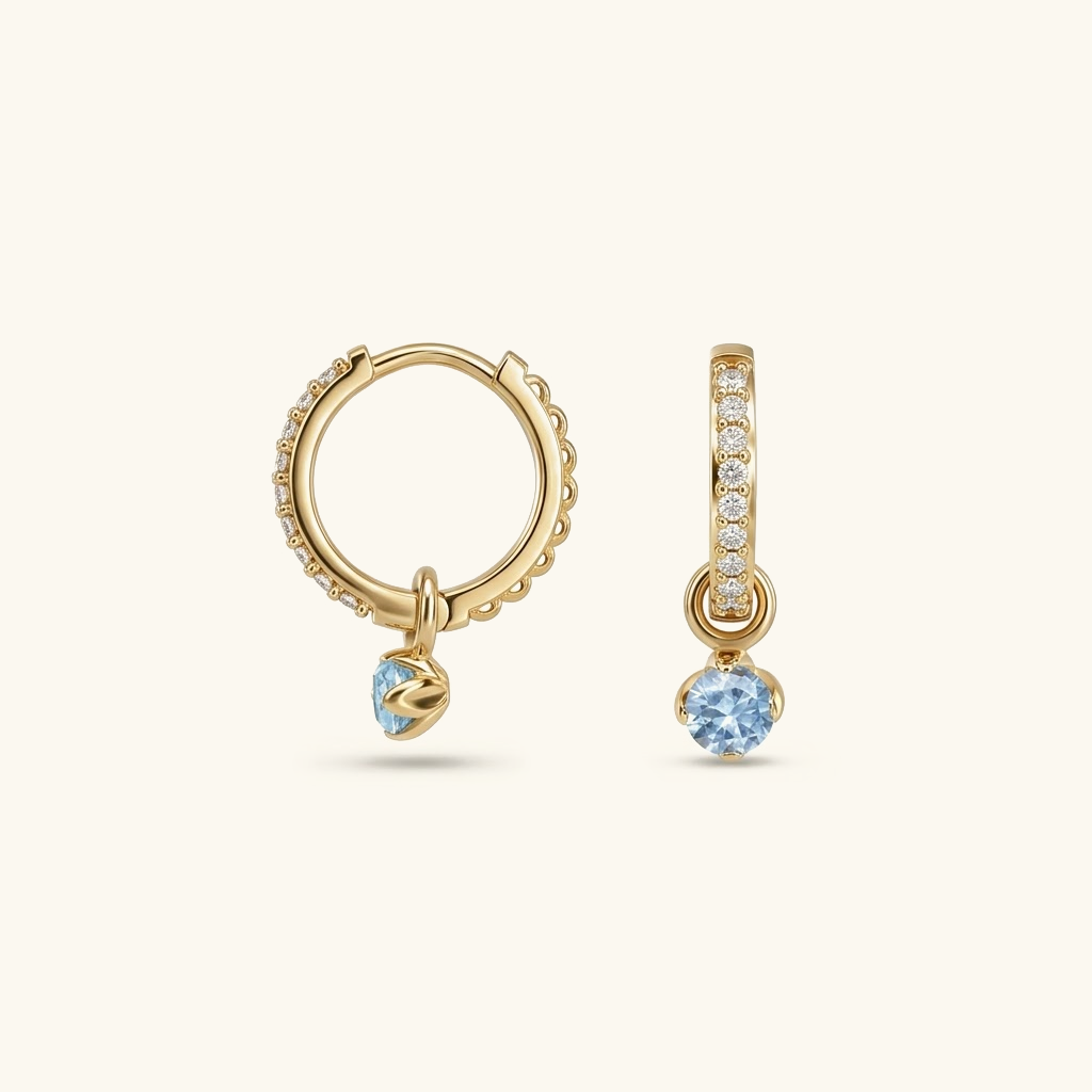 Blake Reversible Diamond Hoops Image