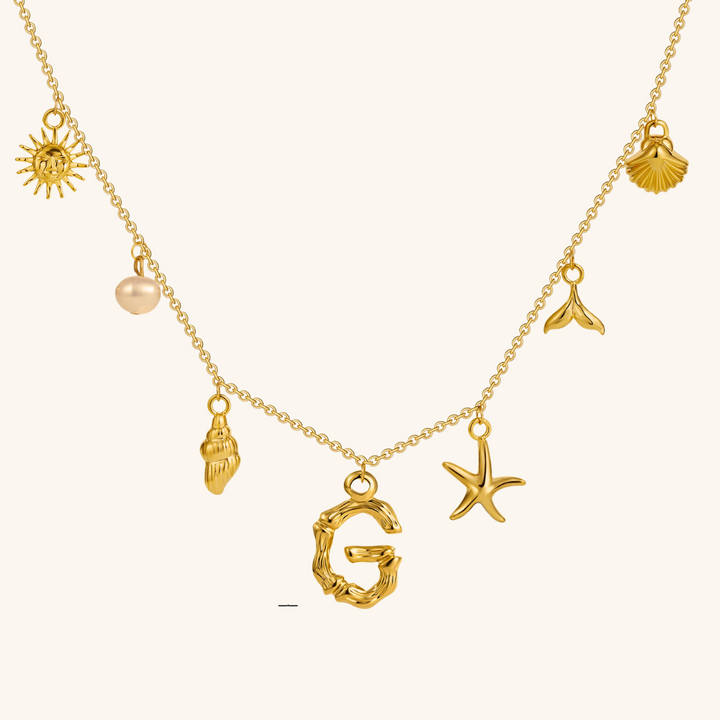 Avaria Ocean Initial Necklace