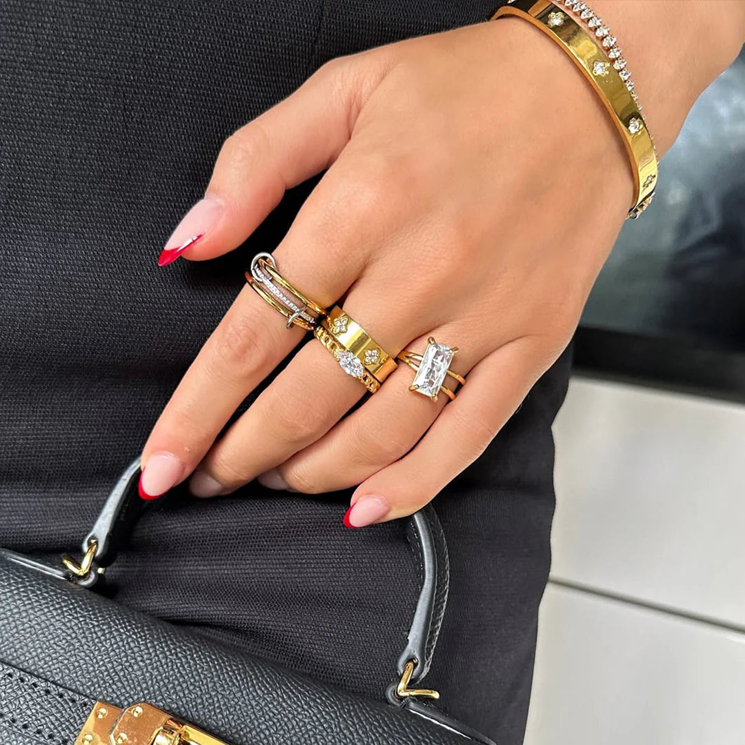 Chastity Diamond Ring Stack Image