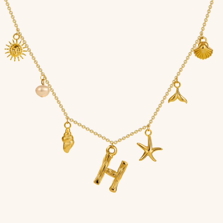 Avaria Ocean Initial Necklace