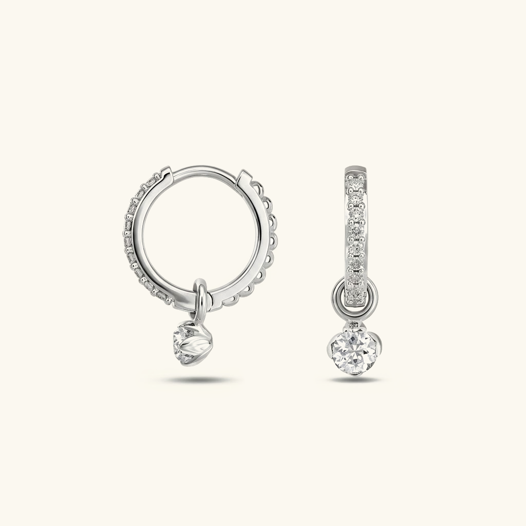Blake Reversible Diamond Hoops Image