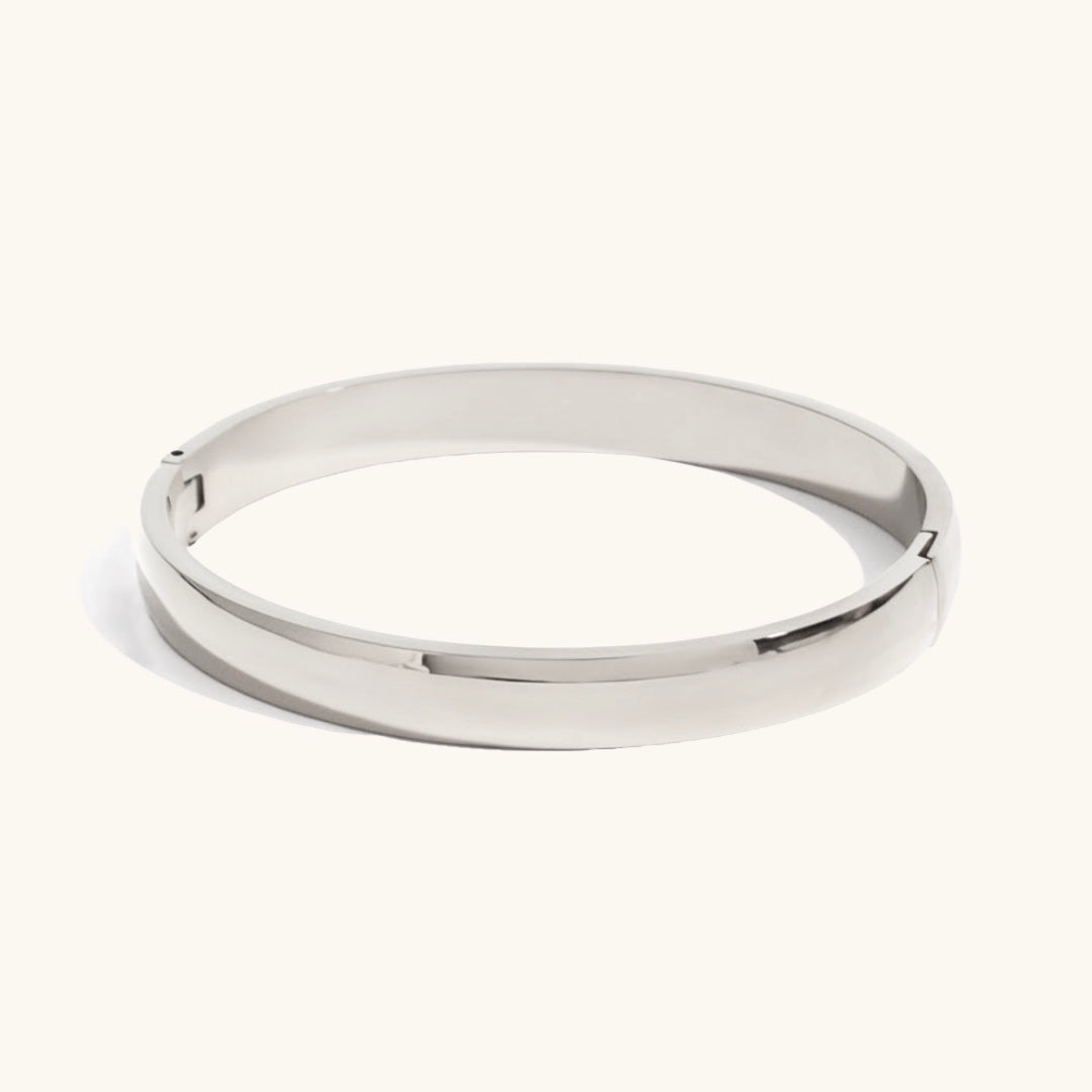 Melina Large Stacking Gold Bangle Image